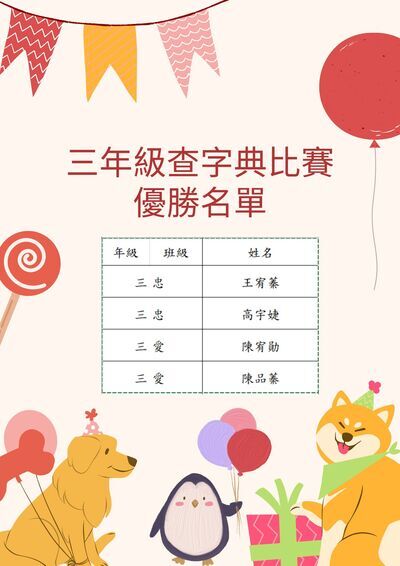 得獎名單圖片